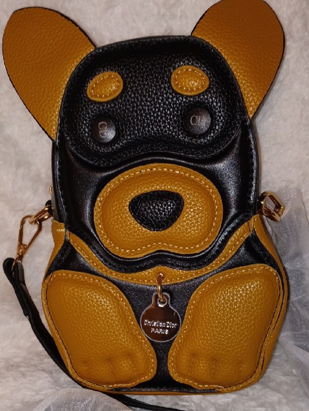 Christian Dior Black  Dog Crossbody Bag - Picture 5 of 12